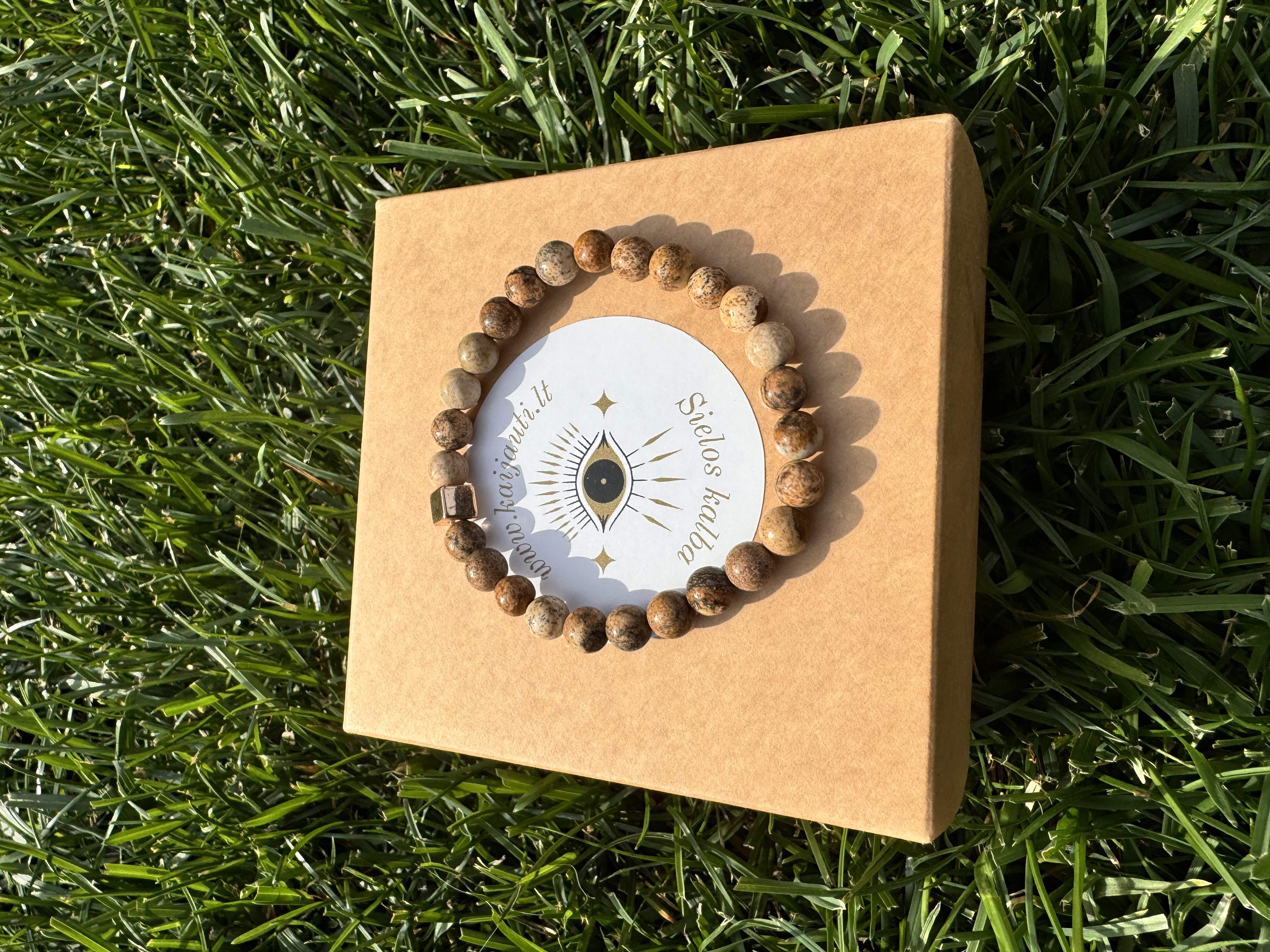 Rankų darbo apyrankė "Sielos harmonija" + AFIRMACIJA