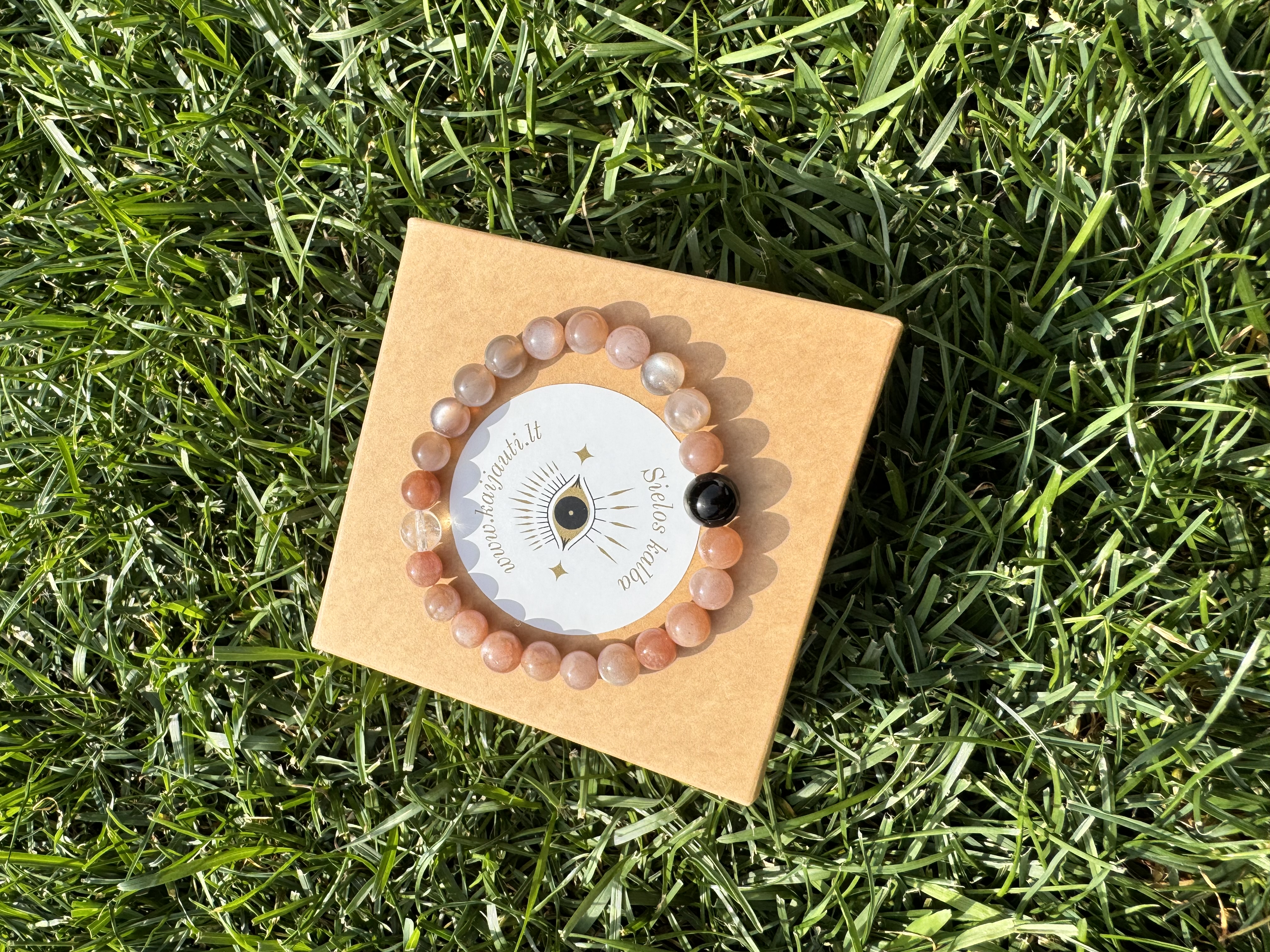 Rankų darbo apyrankė "Yin + Yang" + AFIRMACIJA