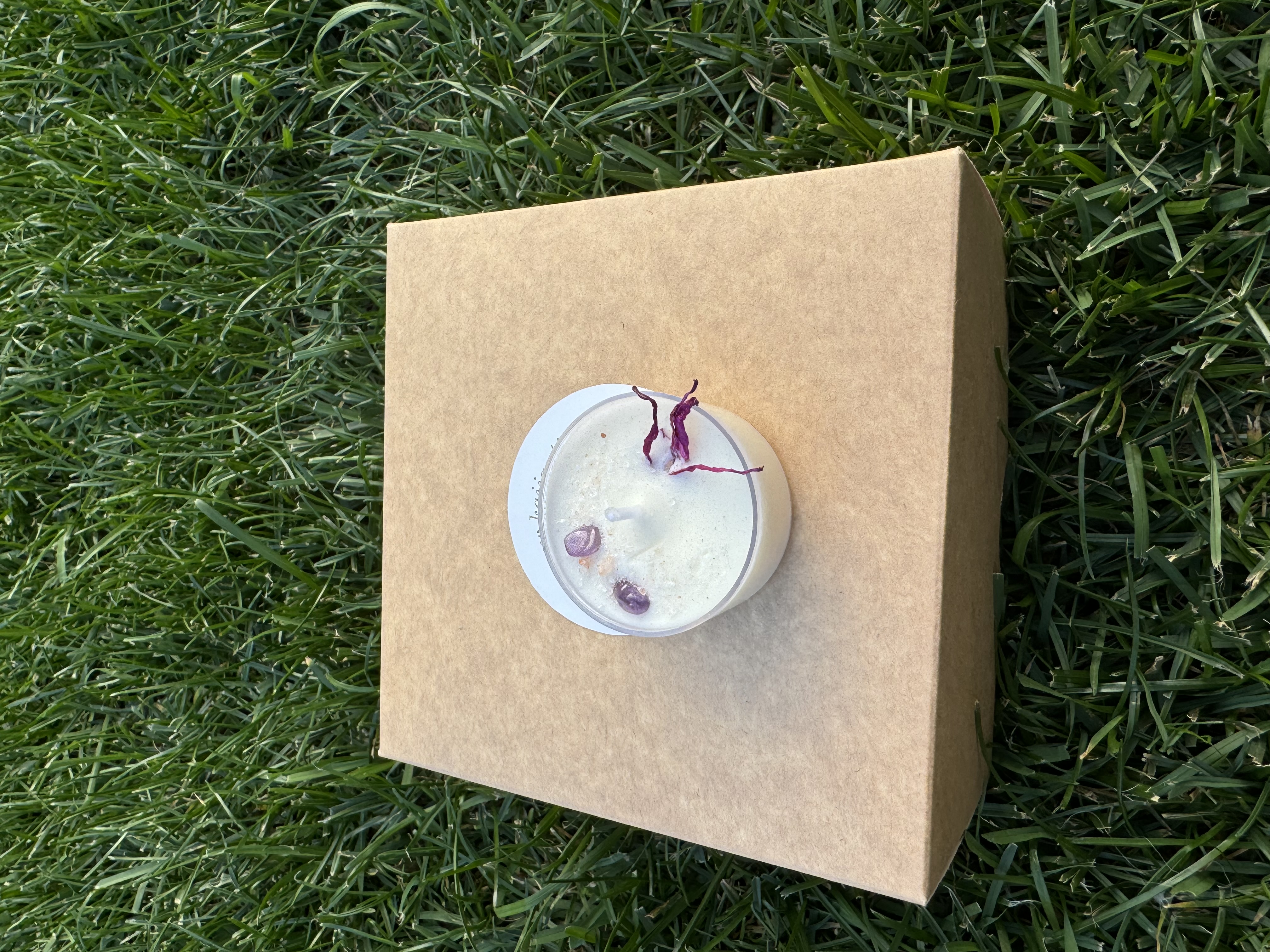 Natūrali sojų vaško žvakė “Mini purple”