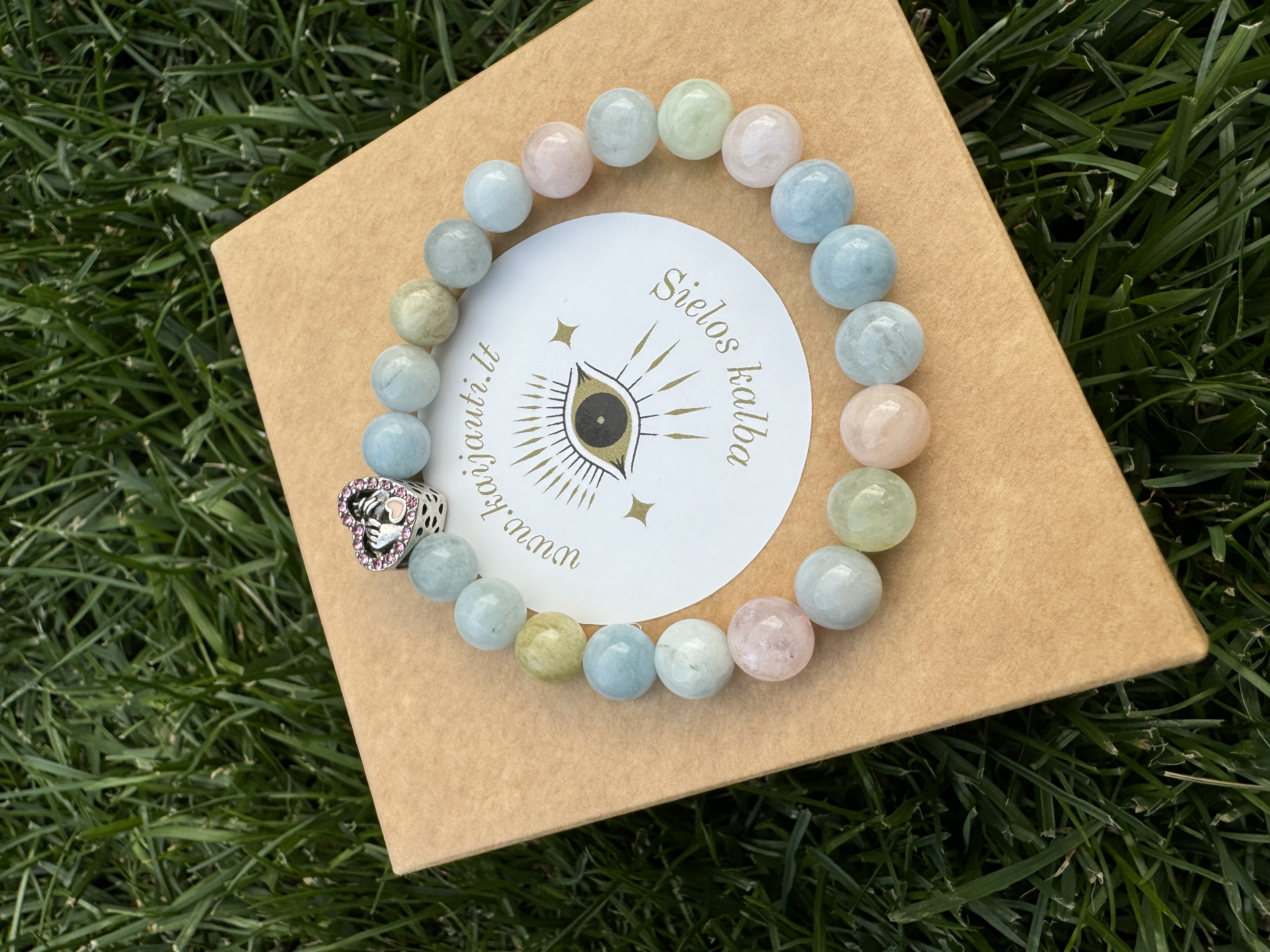 Rankų darbo apyrankė “Pozityvumo kibirkštis”+ AFIRMACIJA