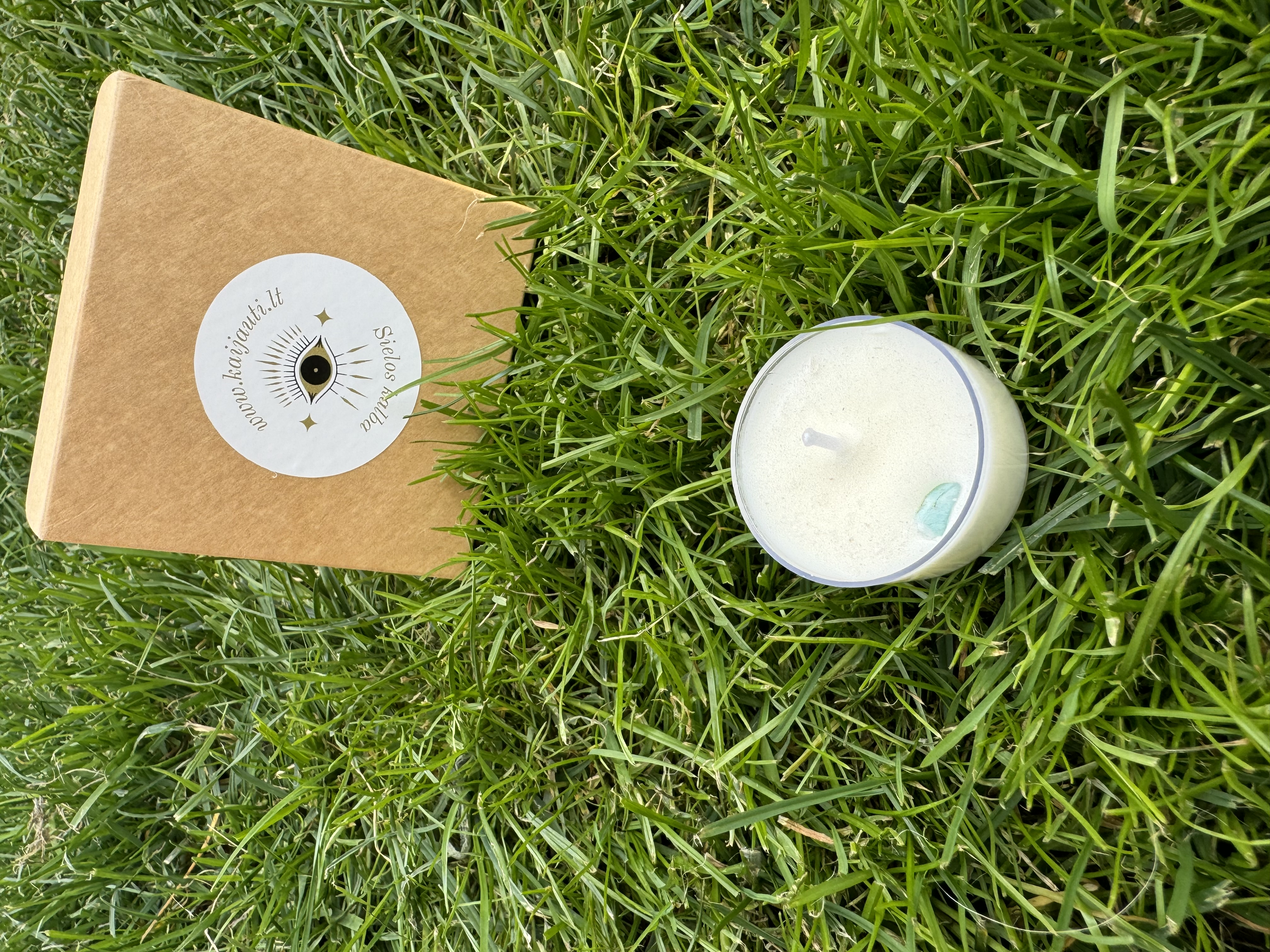 Natūrali sojų vaško žvakė “Mini blue”