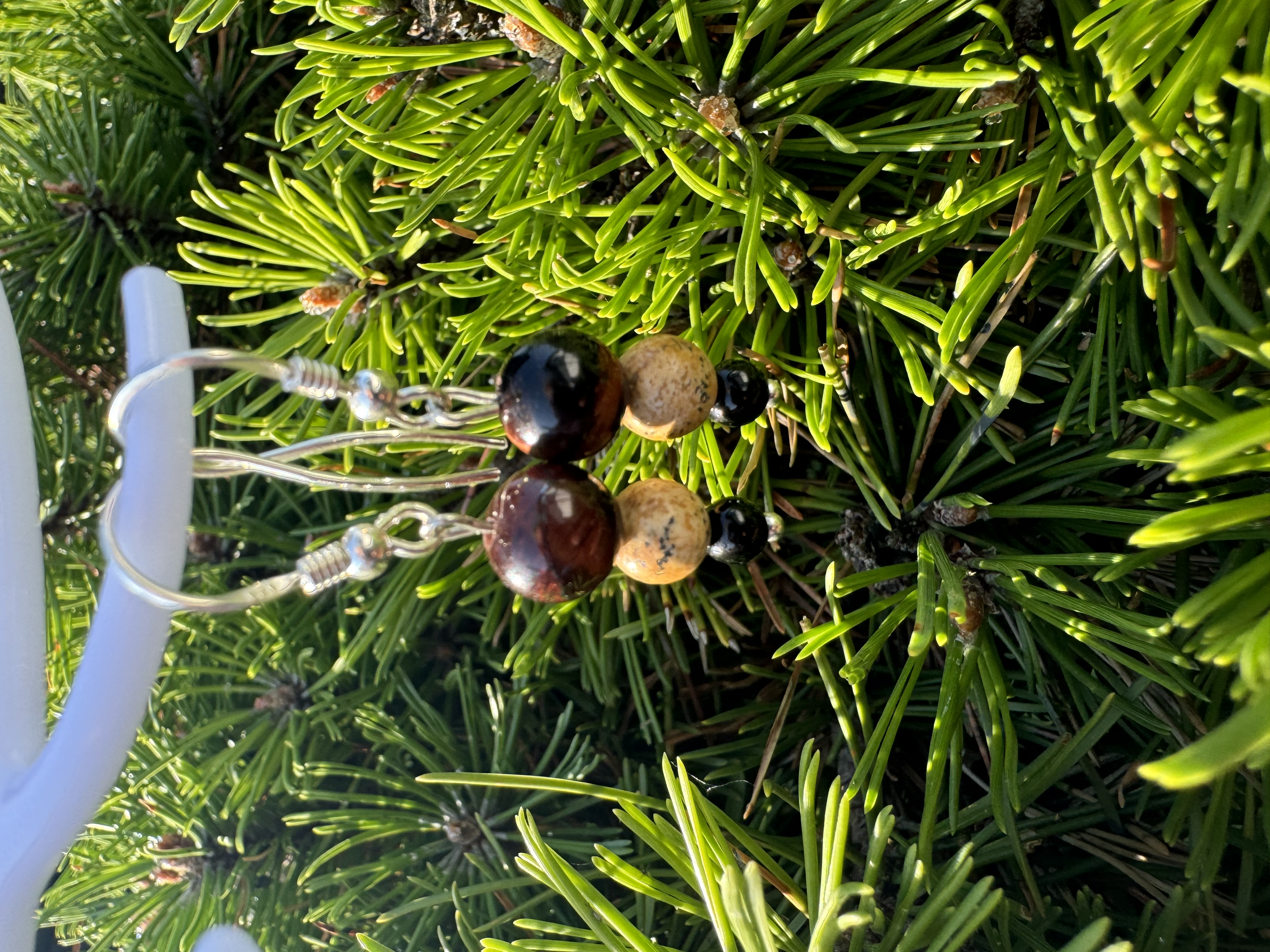 Rankų darbo auskarai "Žemės dukra" + AFIRMACIJA