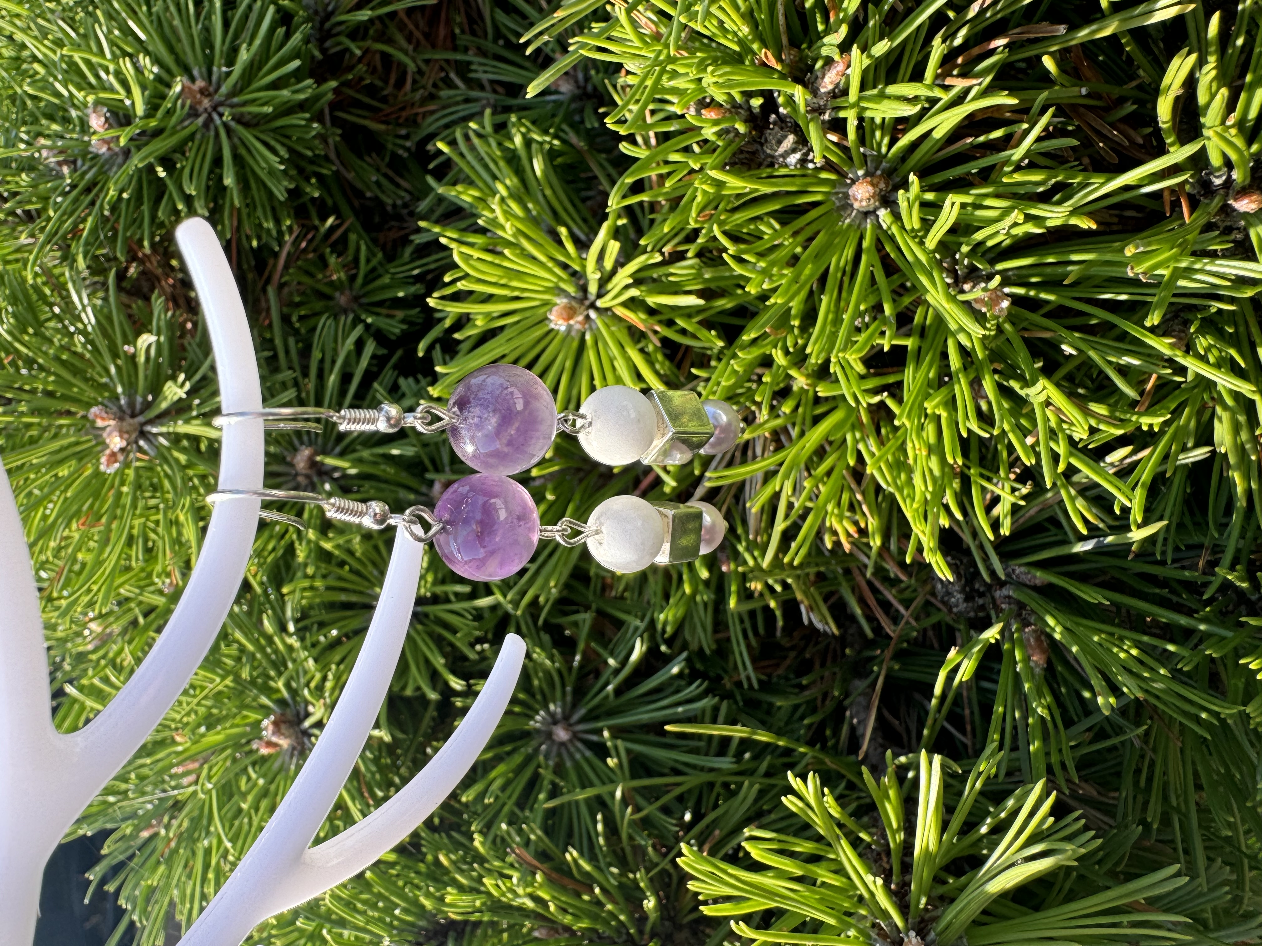 Rankų darbo auskarai "Harmoninga moteris" + AFIRMACIJA