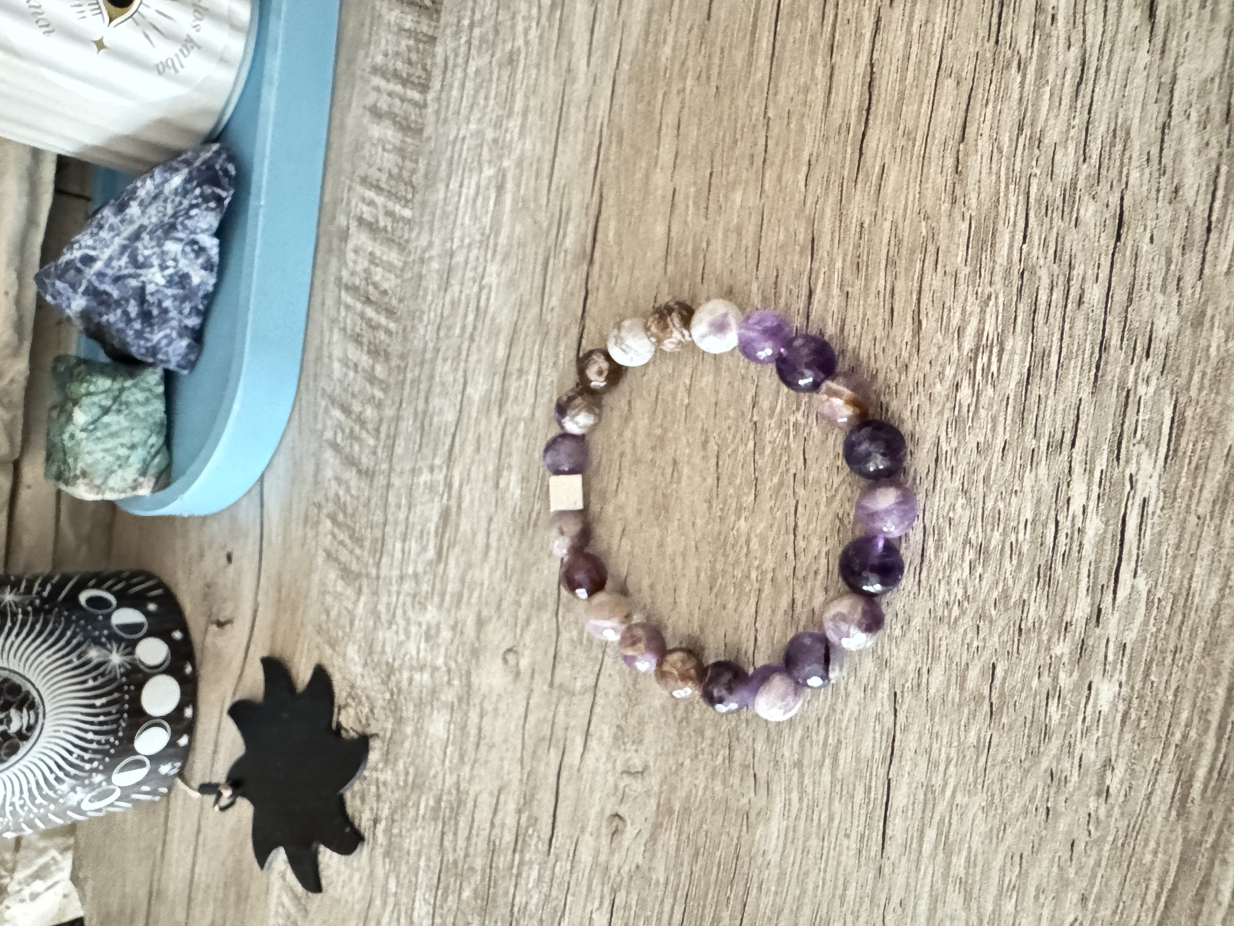 Rankų darbo apyrankė "Ramuma" + AFIRMACIJA