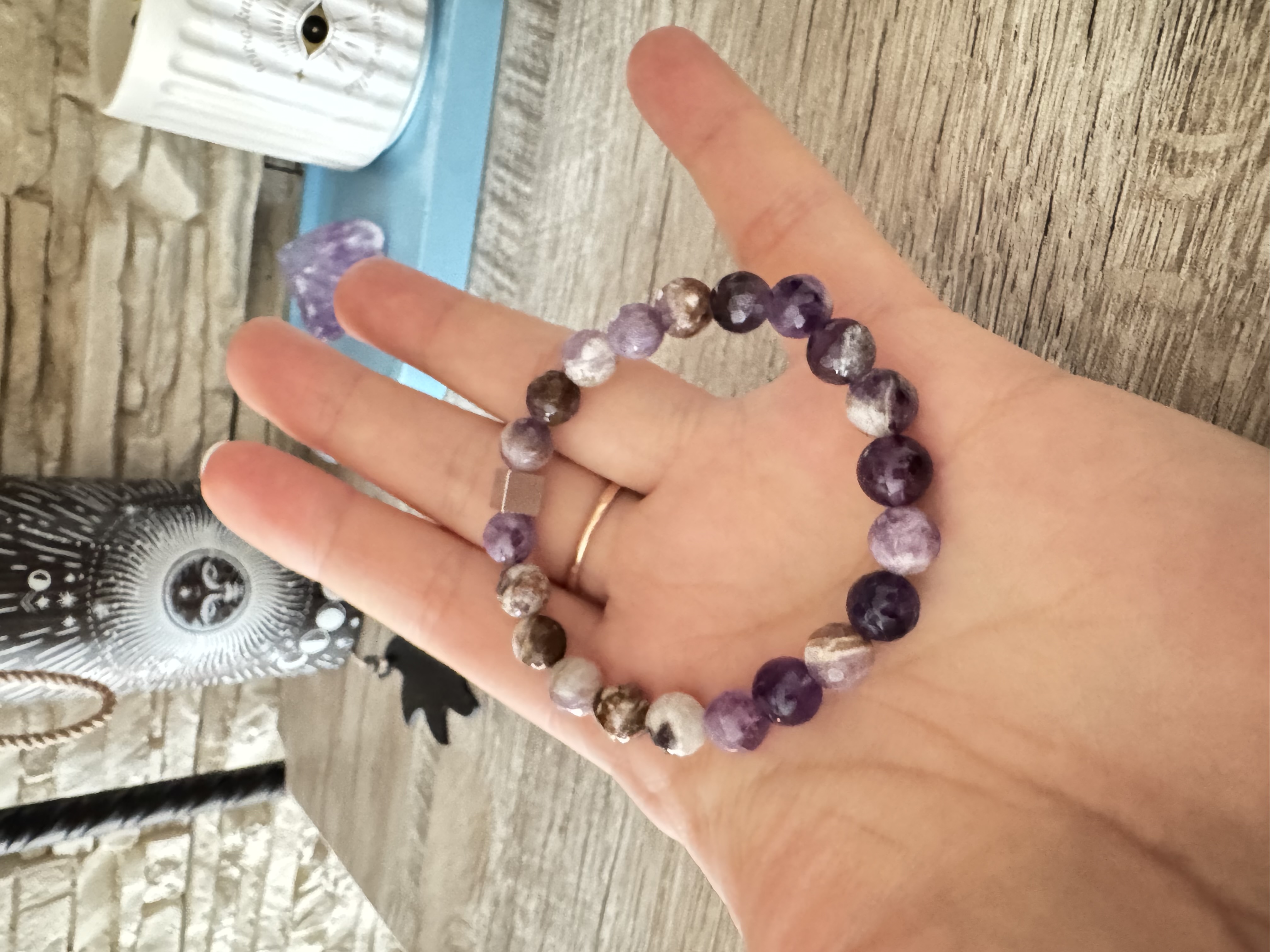 Rankų darbo apyrankė "Ramuma" + AFIRMACIJA