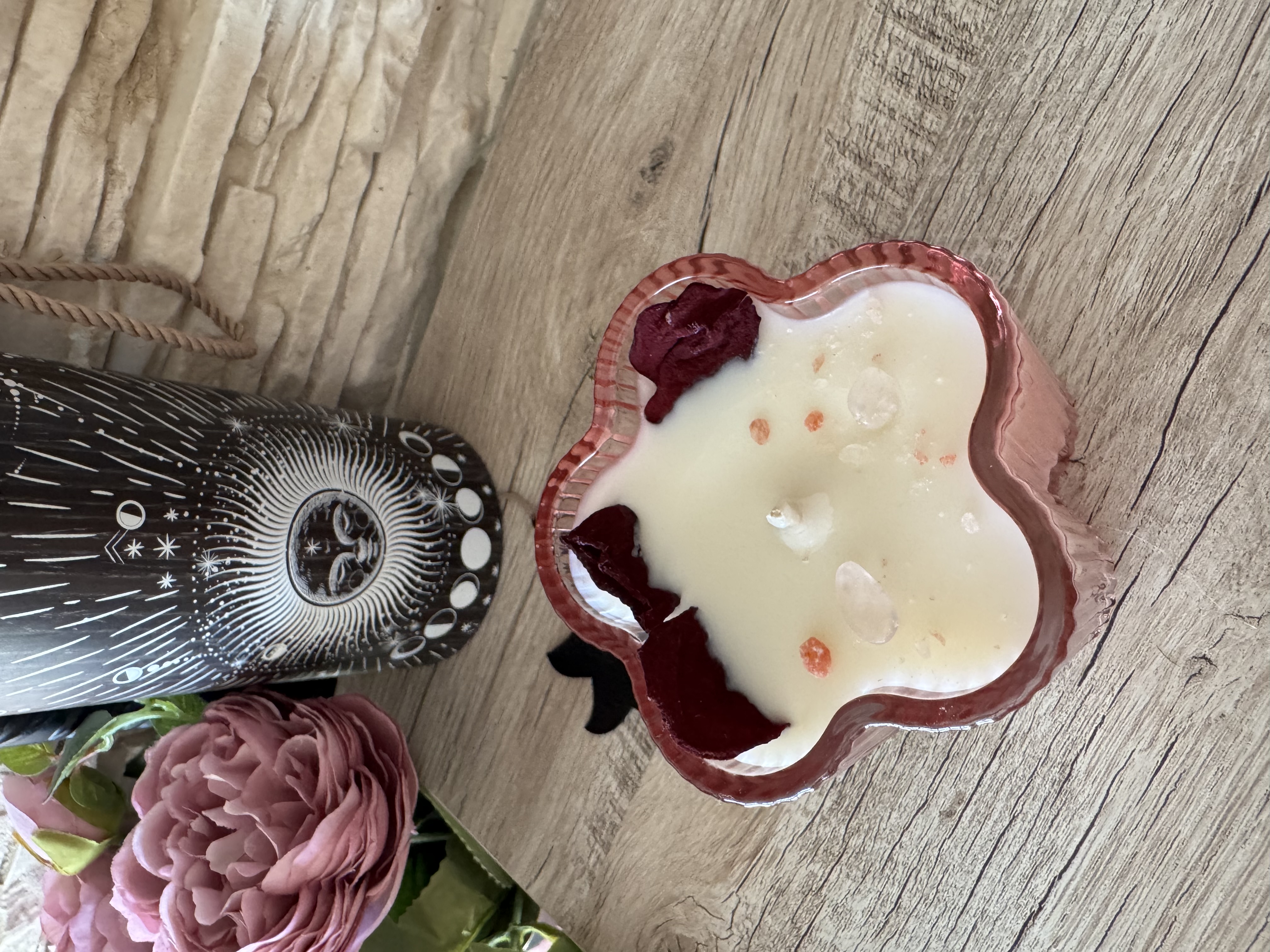 Natūrali sojų vaško žvakė "Žydėjimas"