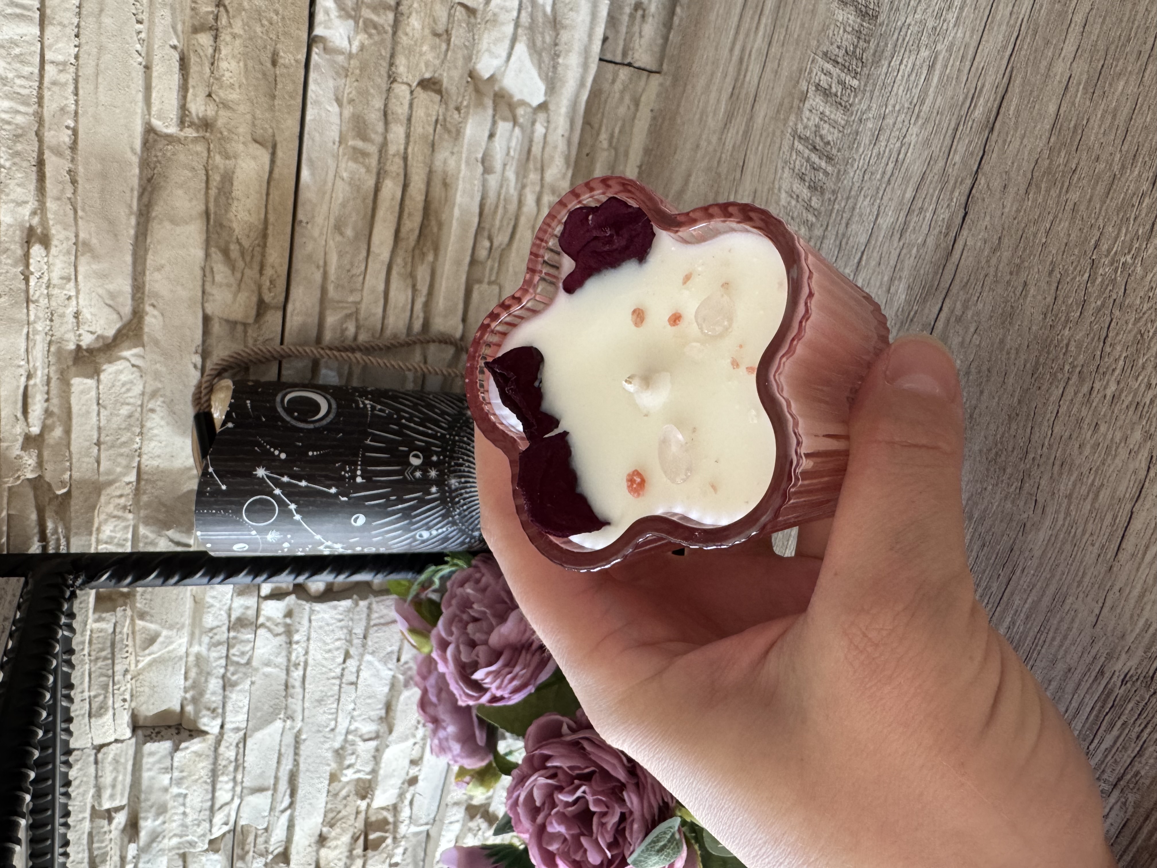 Natūrali sojų vaško žvakė "Žydėjimas"