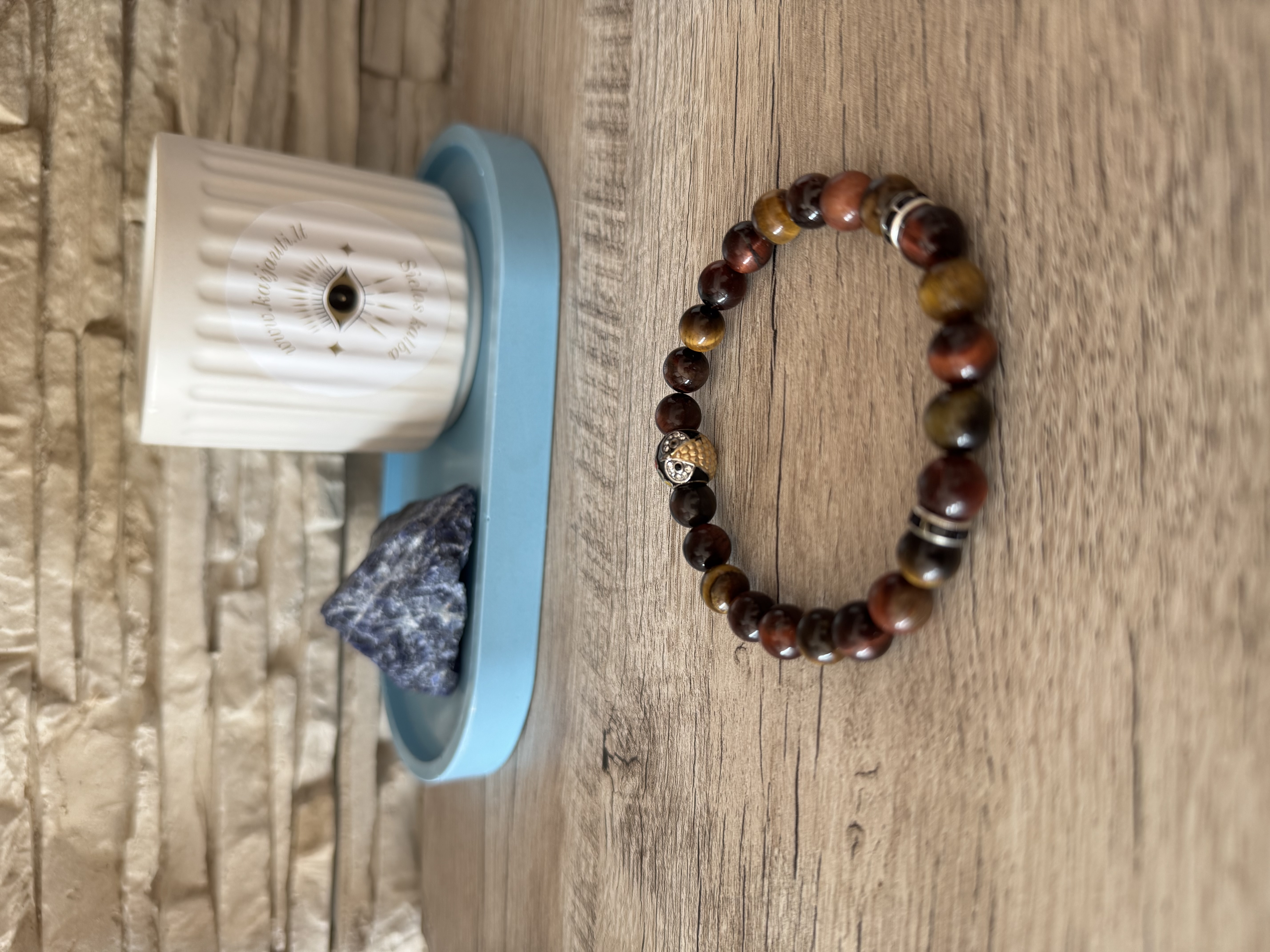 Rankų darbo apyrankė "Harmoningas saugumas" + AFIRMACIJA