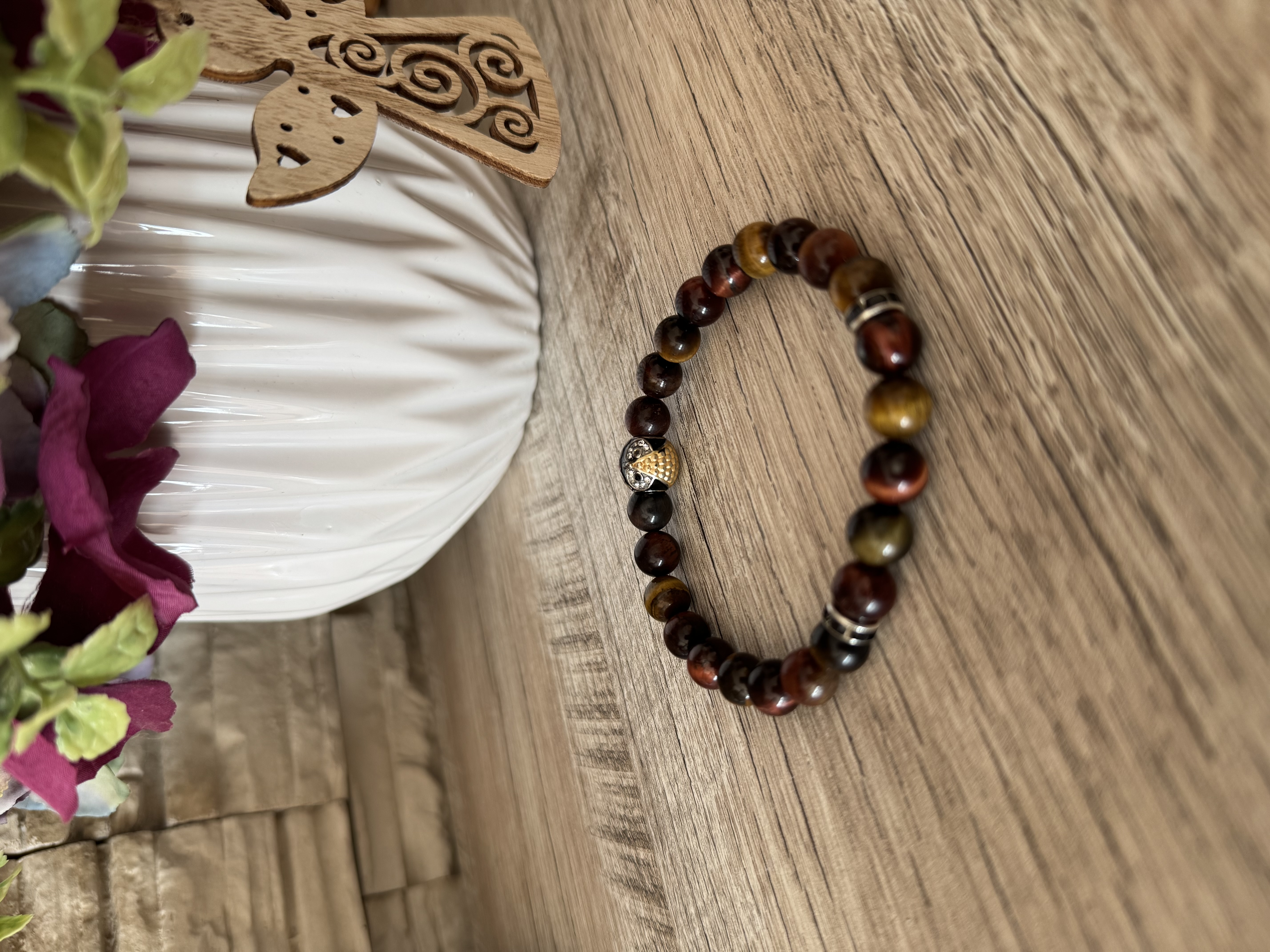 Rankų darbo apyrankė "Harmoningas saugumas" + AFIRMACIJA