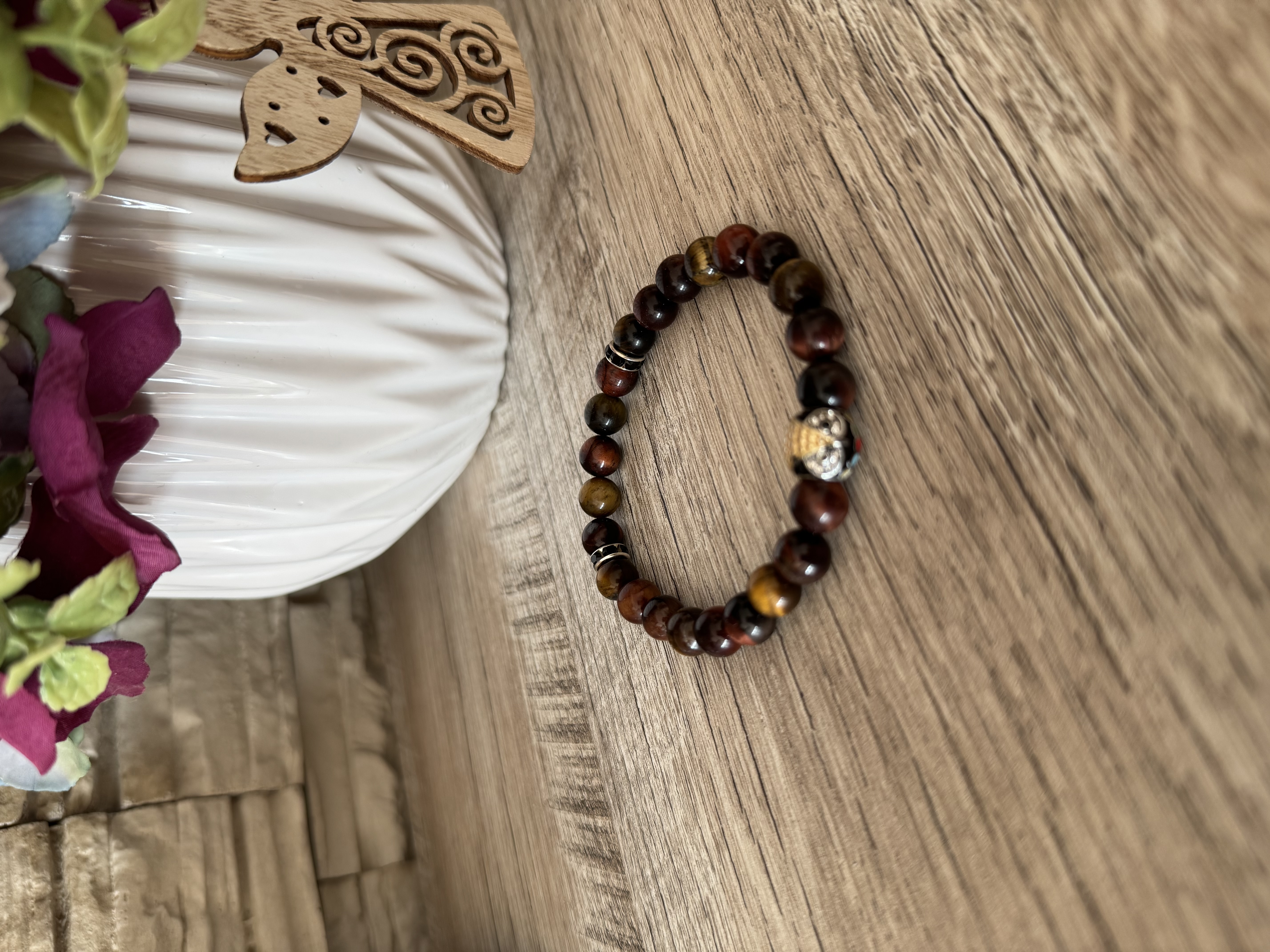 Rankų darbo apyrankė "Harmoningas saugumas" + AFIRMACIJA