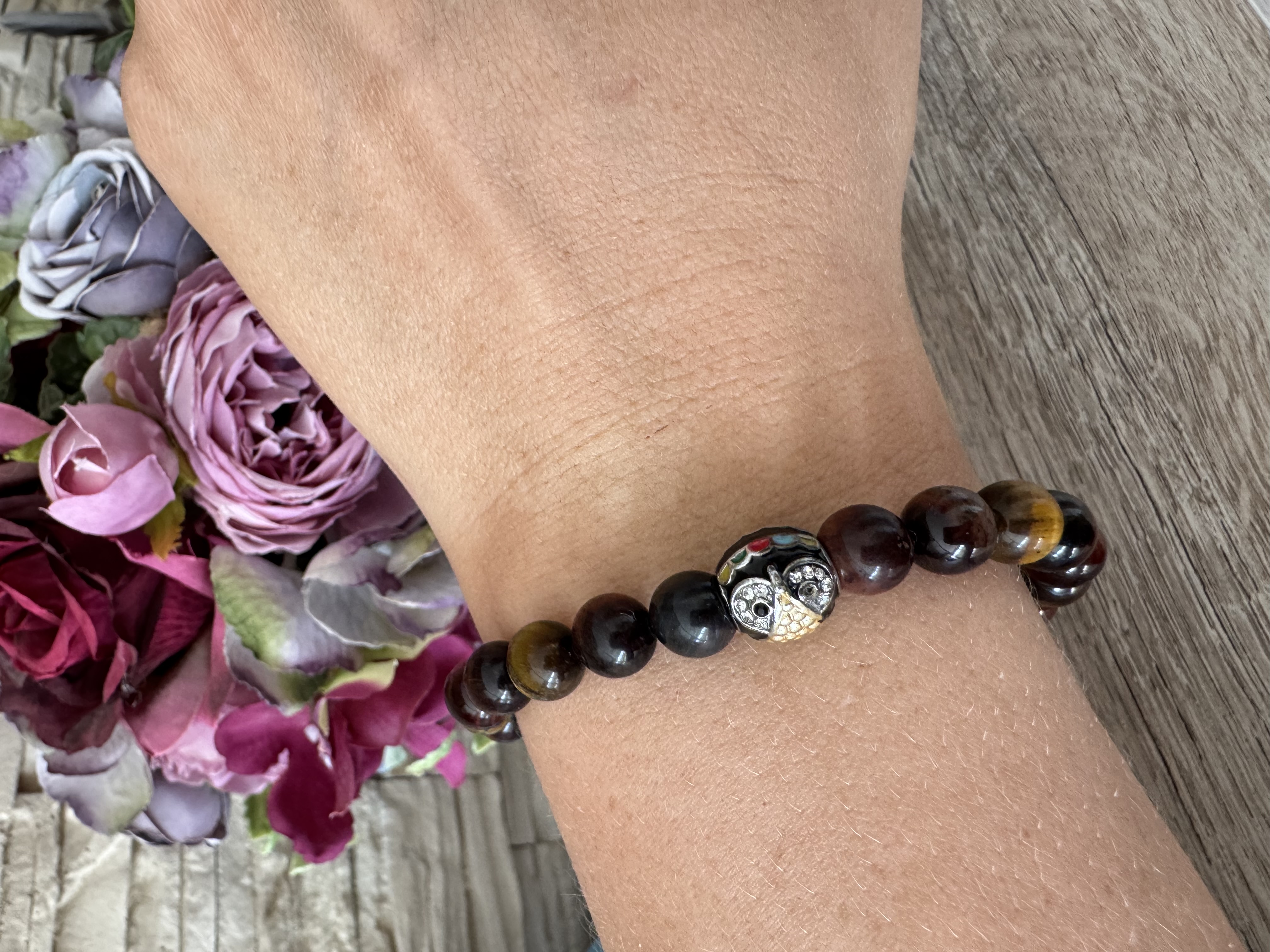 Rankų darbo apyrankė "Harmoningas saugumas" + AFIRMACIJA