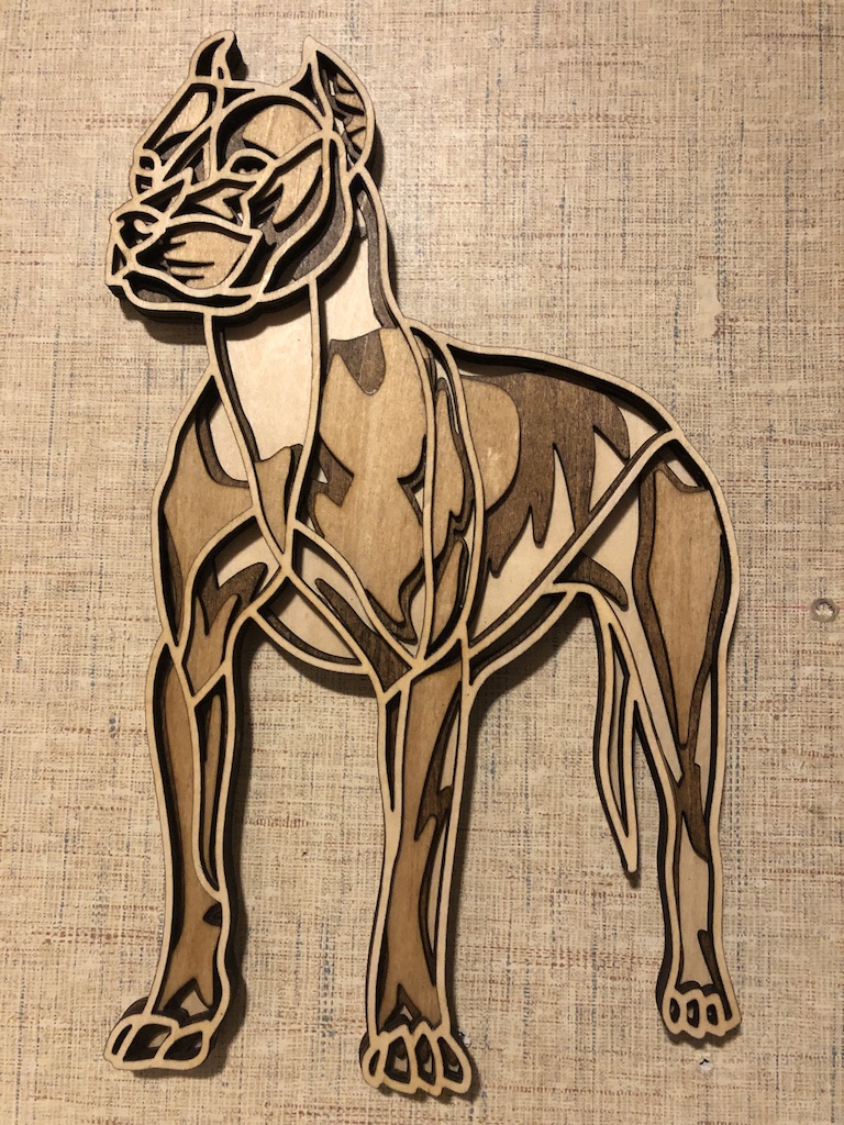 Multi layer pet breed wall hanging