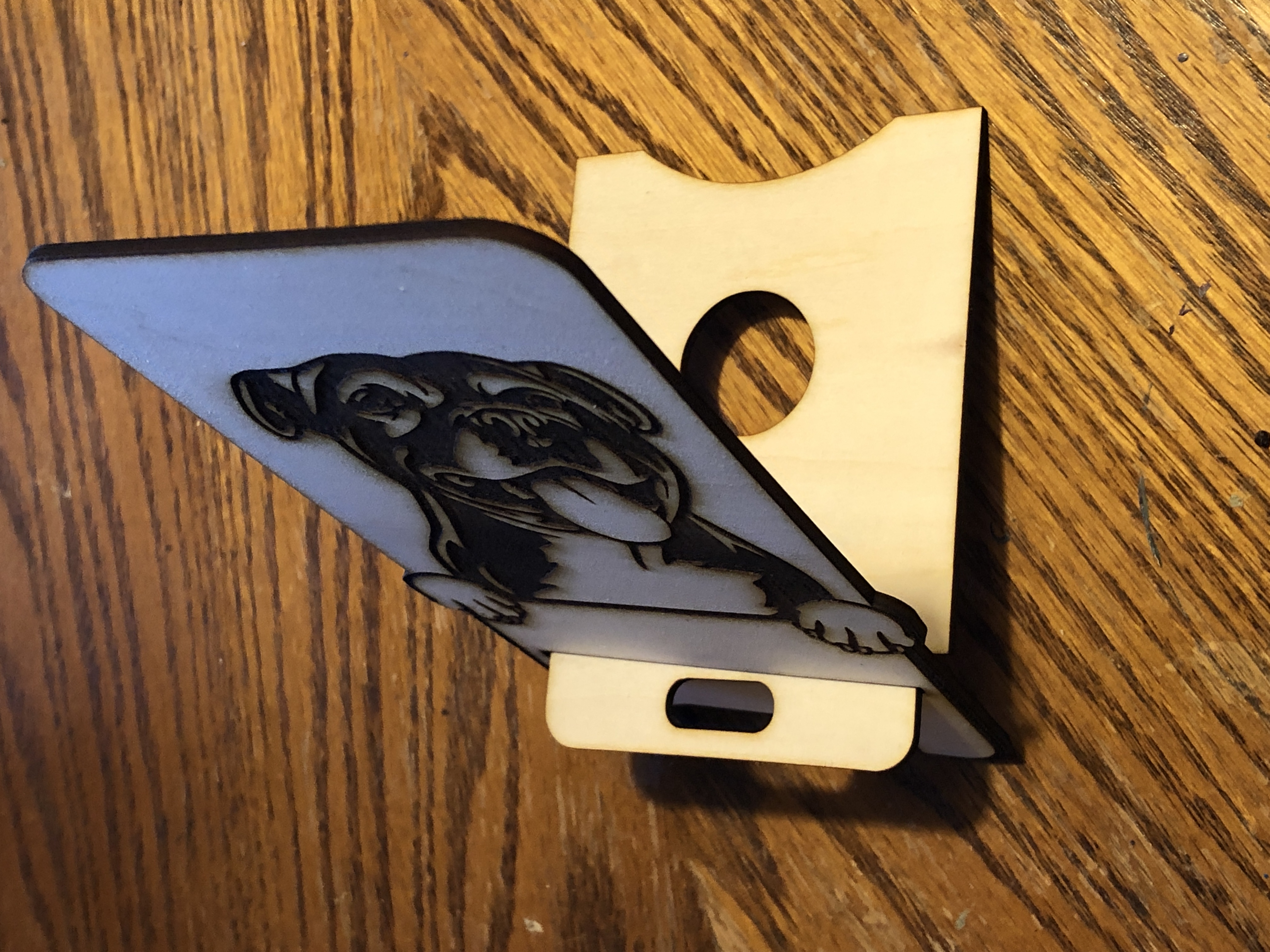 Dog breed cell phone stands