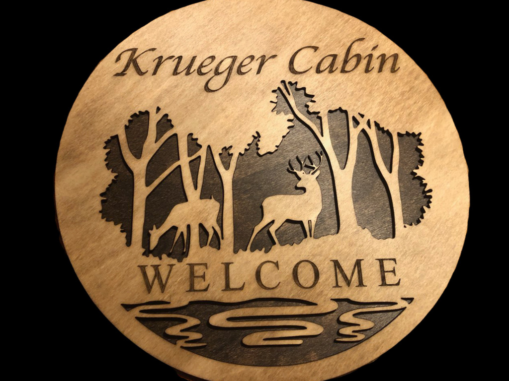 Personalized deer scene cutout