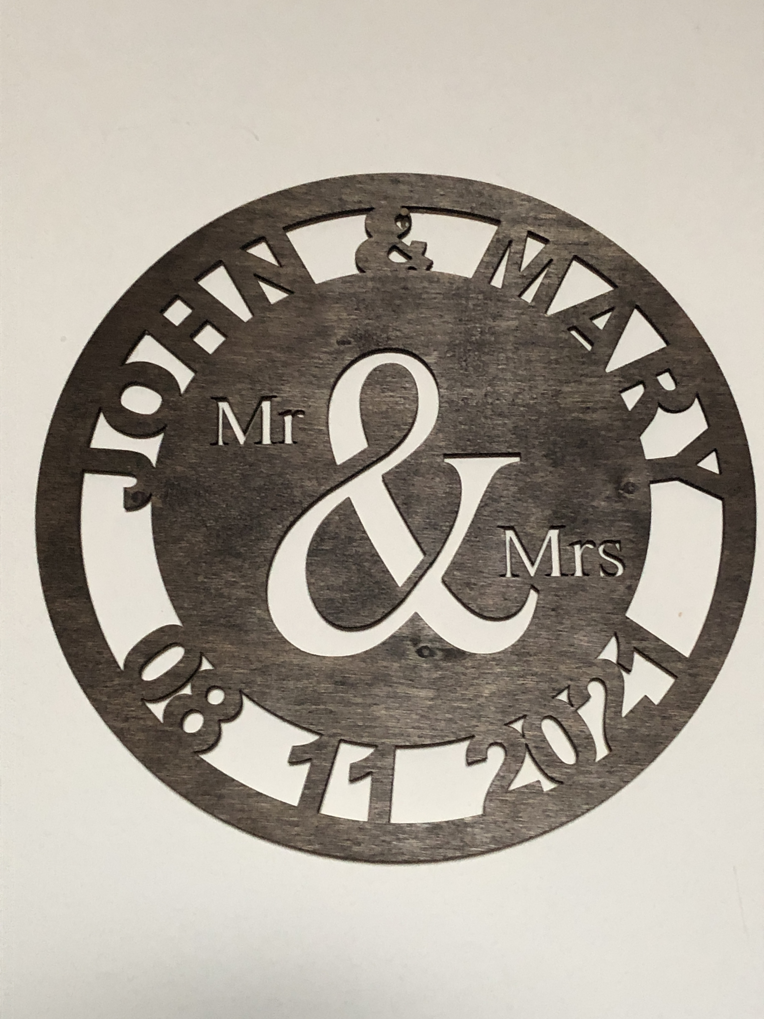 Personalized anniversary or special day sign
