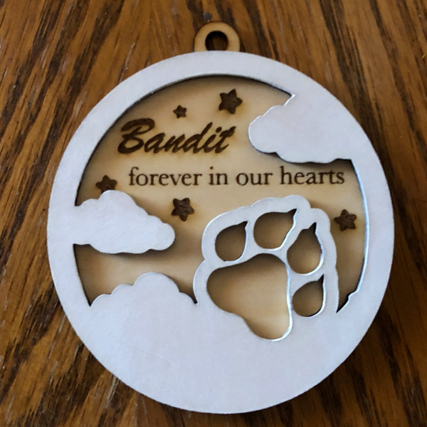 2 piece pet remembrance ornament