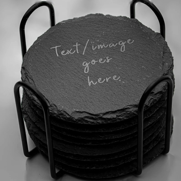 4 inch slate personalized coasters