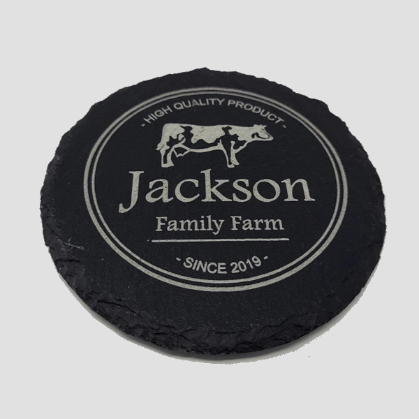 4 inch slate personalized coasters