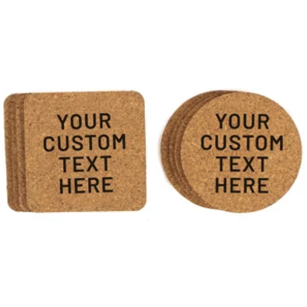 Custom cork coasters