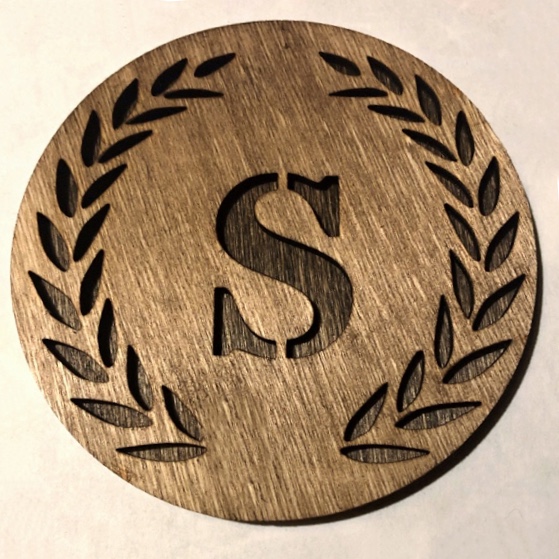 2 piece wood coaster