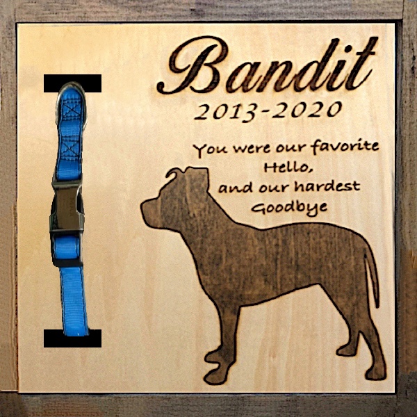 Framed pet memorial