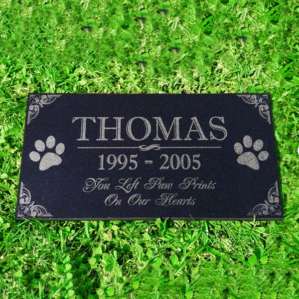 12x8 engraved slate memorial stone