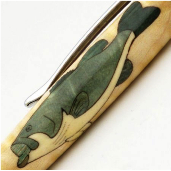 Titanium gold plated all wood inlaid pens