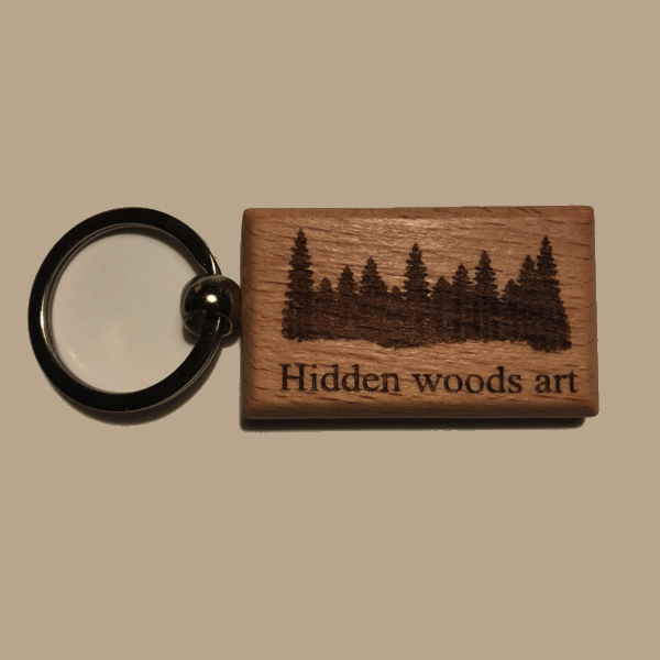 Personalized heavy duty wood keyring