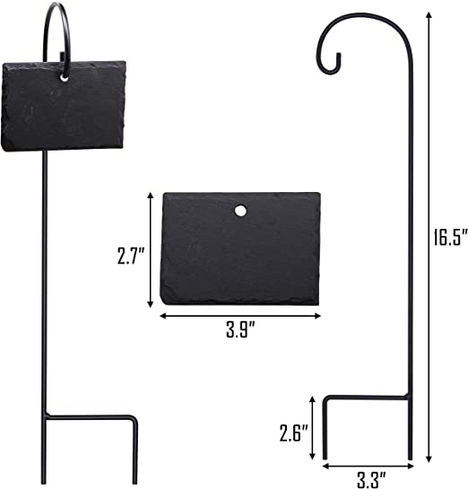 Large slate plant markers with stake included.