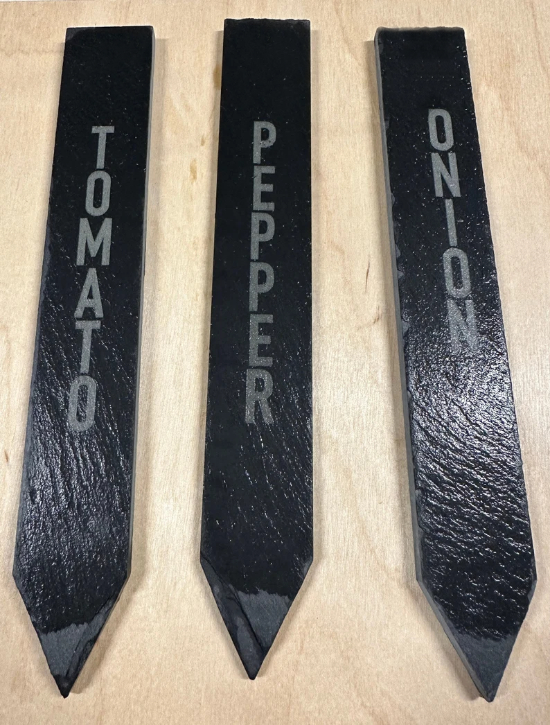Small slate plant marker