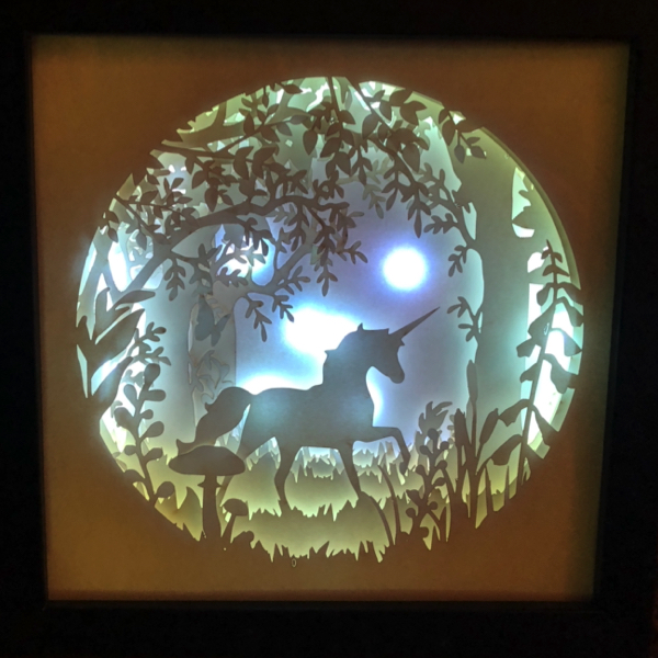 L.E.D lit shadow boxes
