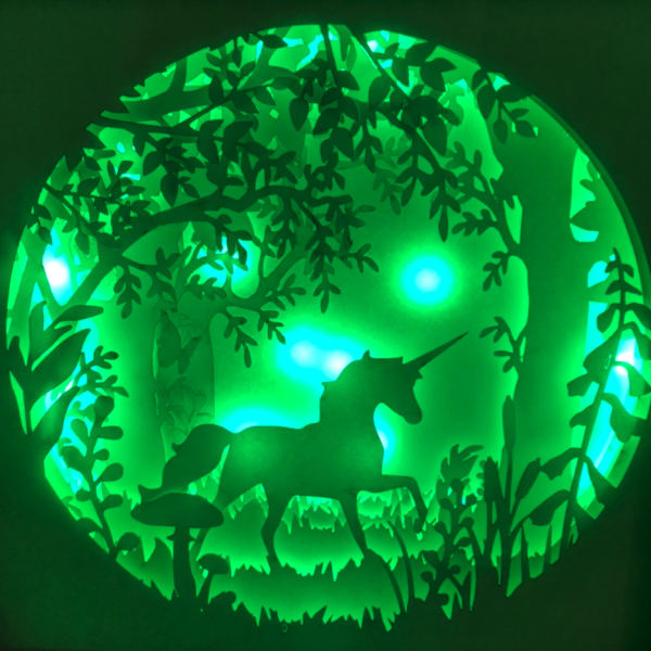 L.E.D lit shadow boxes