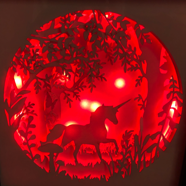 L.E.D lit shadow boxes