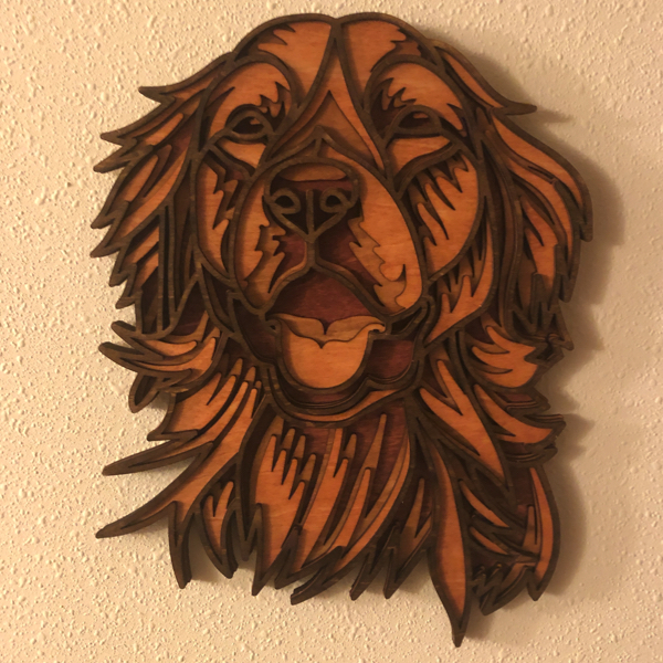 Multi layer pet breed wall hanging