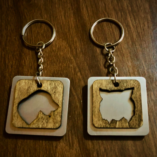 Pet breed keychain
