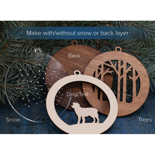 Multi layer pet ornament 3 inches wide