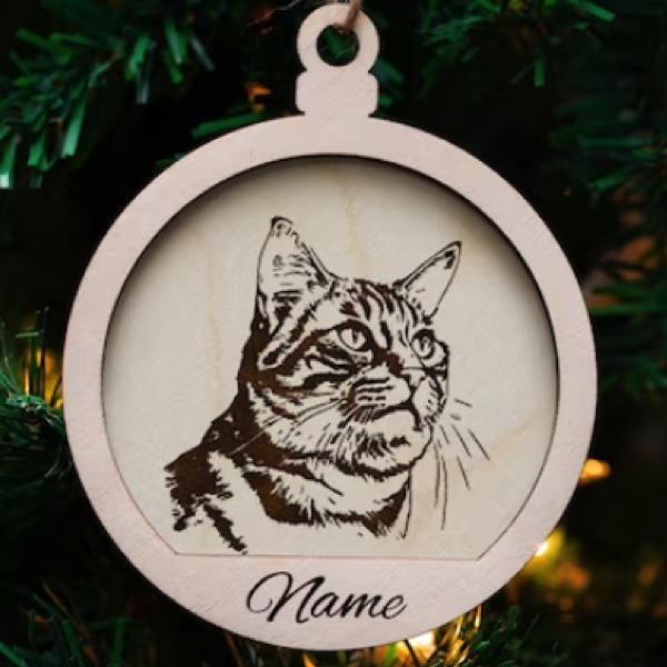 4 inch custom cat ornament