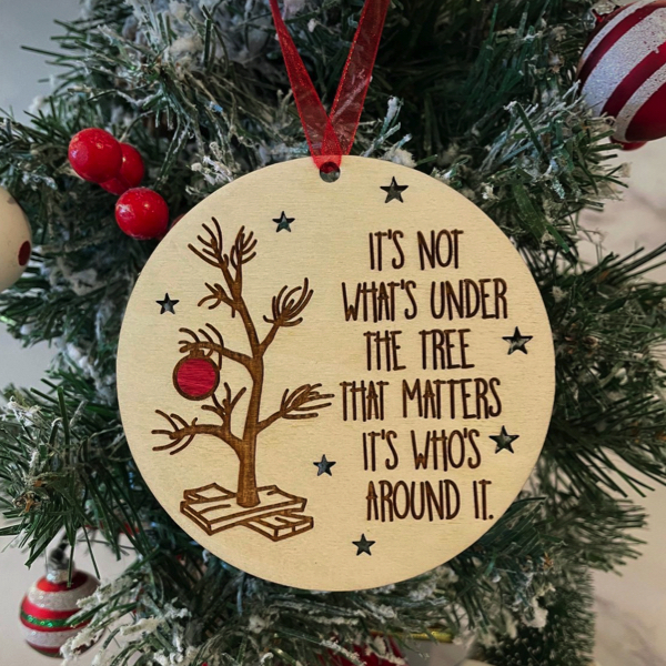 It's not what's under the tree ornament