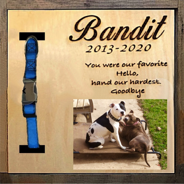 Framed pet memorial