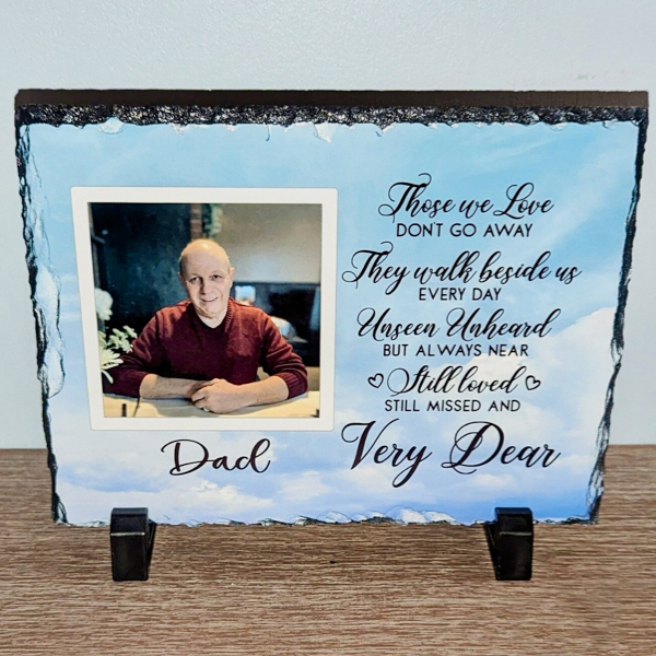 Stand up slate with photo