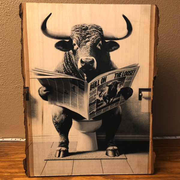 Your picture on live edge wood