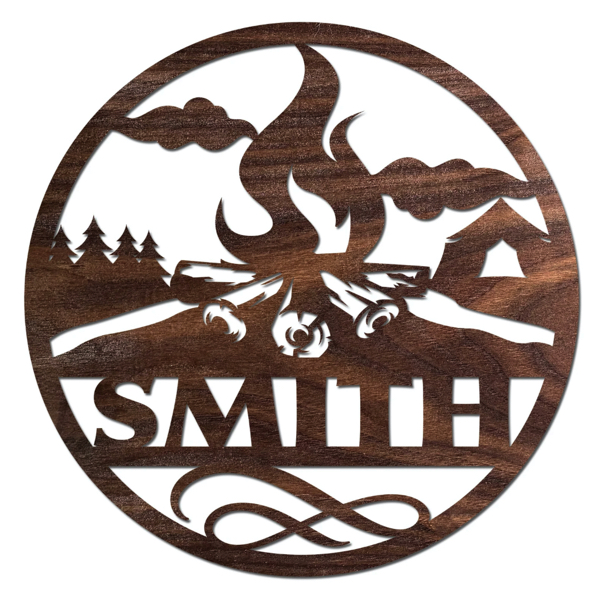 Personalized campfire sign
