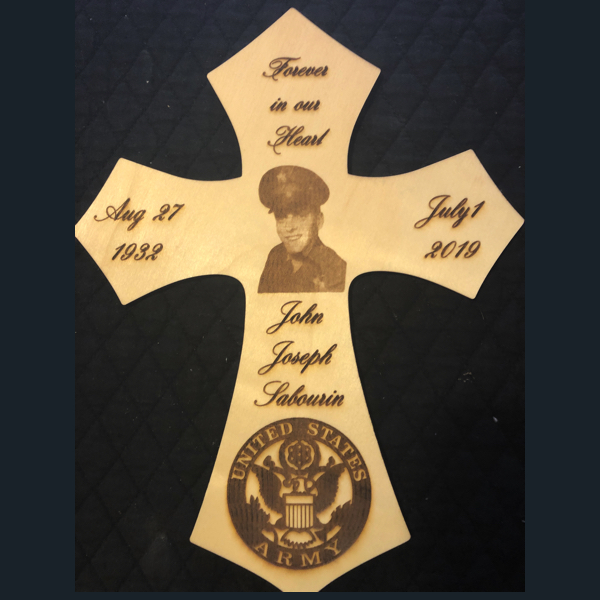 Engraved Memorial Cross