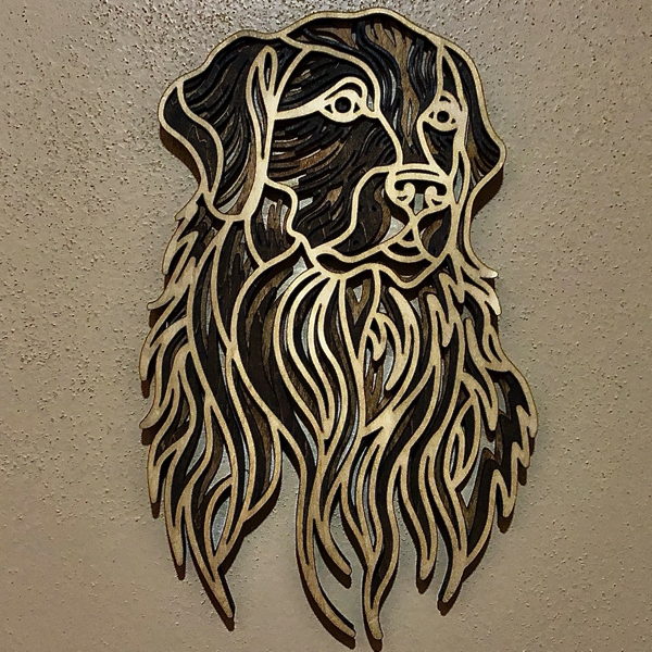 Multi layer pet breed wall hanging