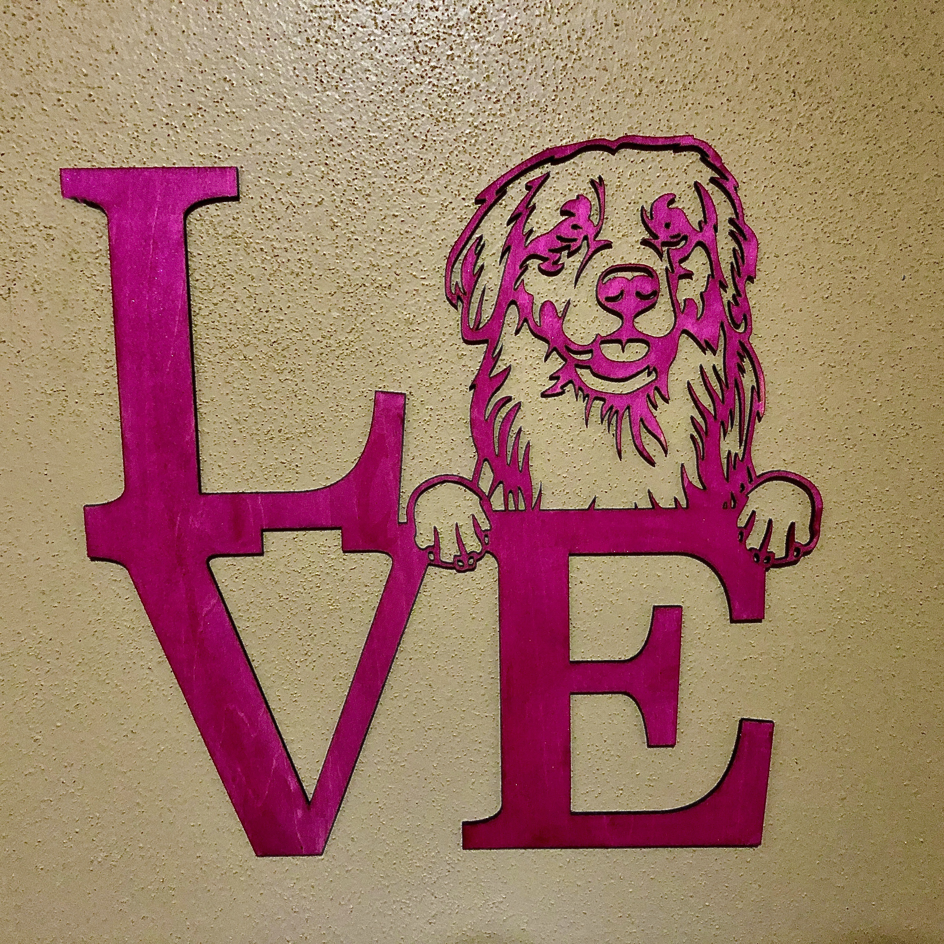LOVE sign with your pets breed  
