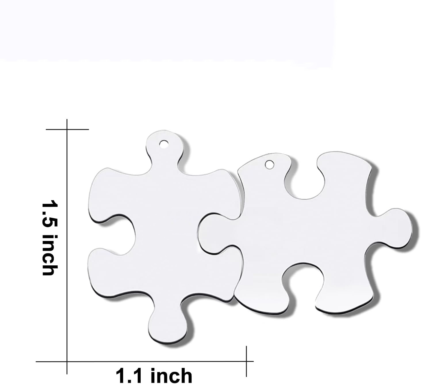 Stainless Steel puzzle piece necklace 