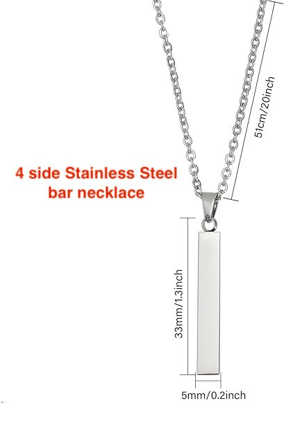 4 sided bar necklace