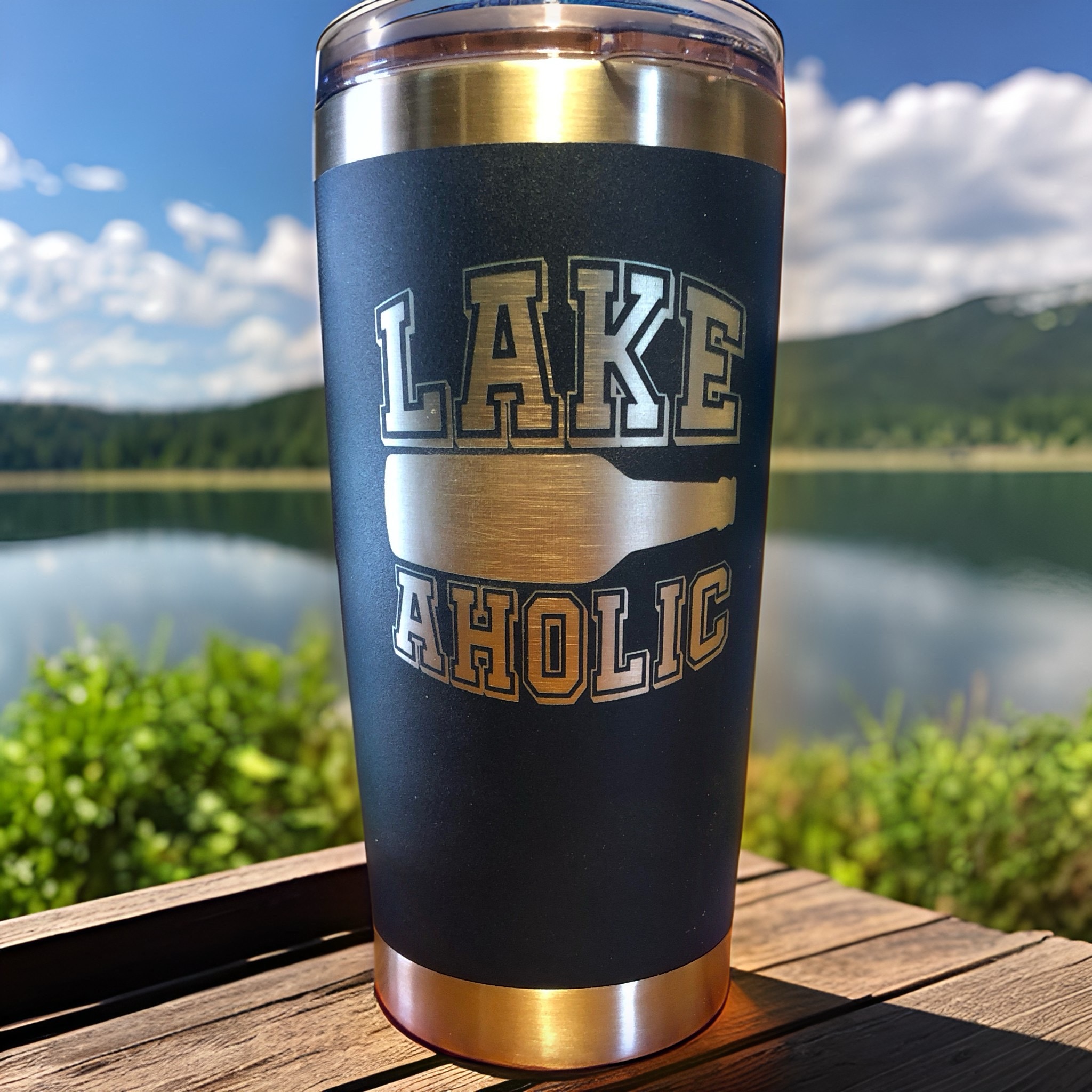 Personalized engraved 20 oz. stainless steel tumbler