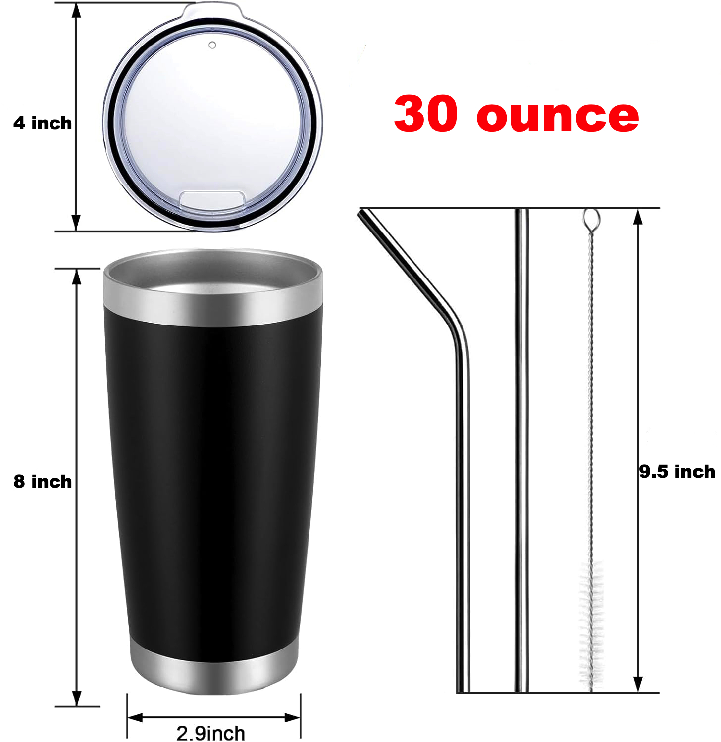 Personalized 30 oz. stainless steel tumbler