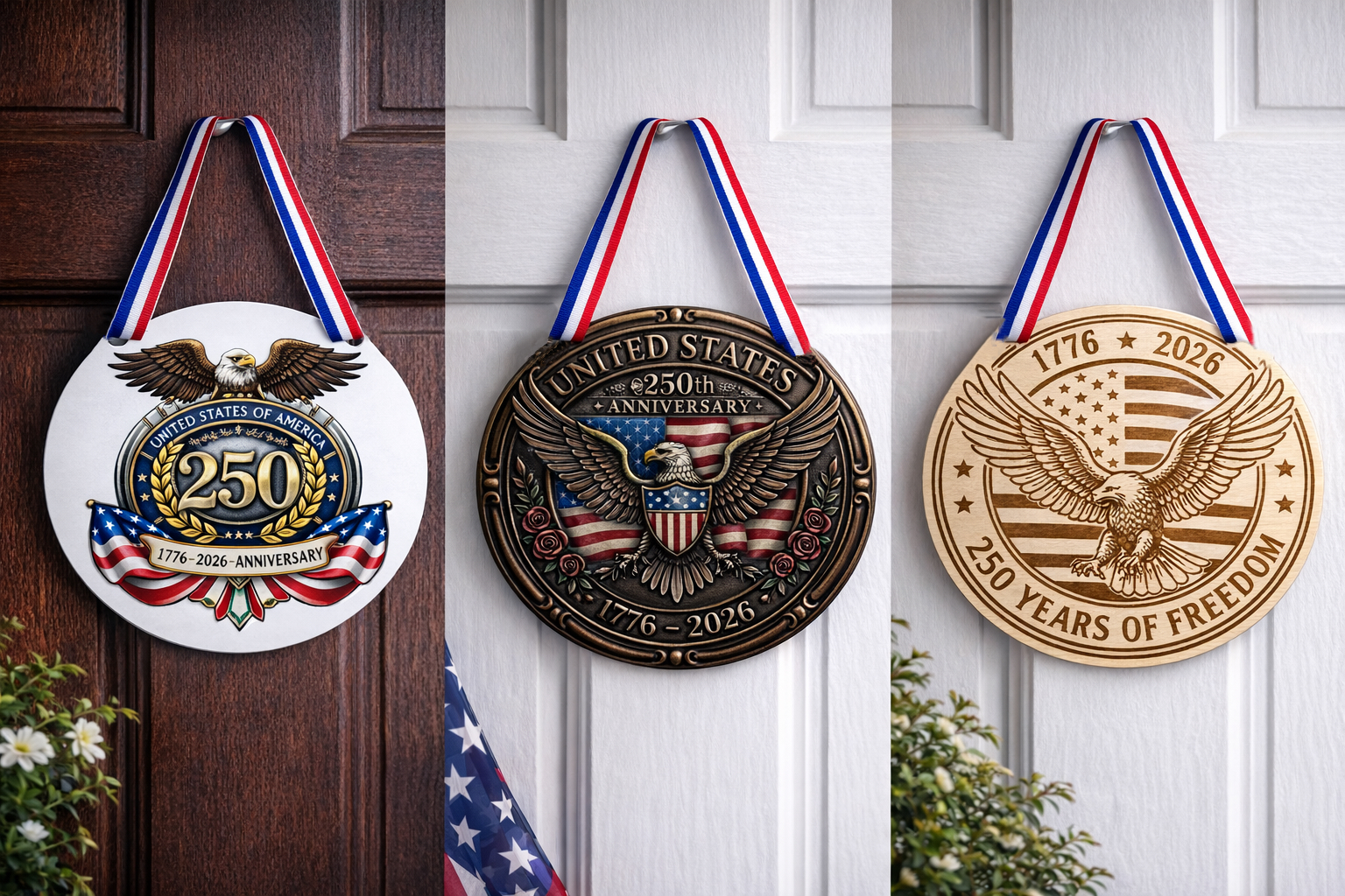 USA 250th Anniversary Commemorative Door Hangers
